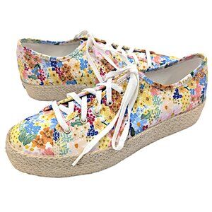 Women x Rifle Paper Co Triple Kick Jute Margaux Platform Casual Sneakers Size 8